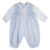 Picture of Sarah Louise Baby Boys Smocked Bodice Romper - Pale Blue