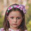 Picture of Rochy Girls Summer Cherry Gingham Headband - Pink Fuschia