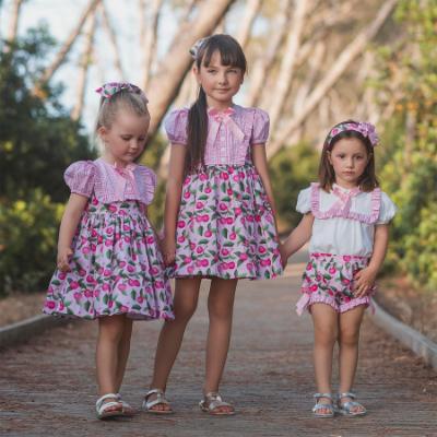 Picture of Rochy Girls Summer Cherry Gingham Headband - Pink Fuschia