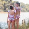 Picture of Rochy Summer Girls Cherry Gingham Ruffle Swimsuit - Pink Fuschia