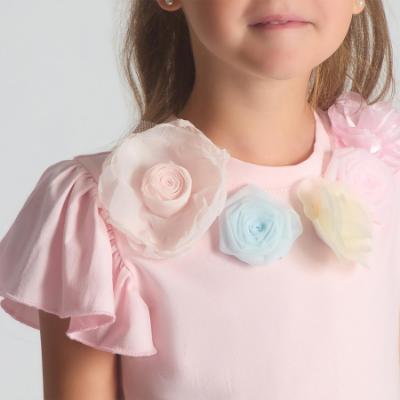 Picture of Beau KiD Girls Floral Skirt & Applique Top Set x 2 - Pink Multi