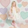 Picture of Beau KiD Girls Heart Print Dress Jacket & Bag Set x 3 - White Pink