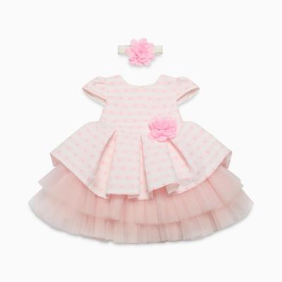 Picture of Beau KiD Girls Summer AOP Heart Print Dress & Headband Set X 2  - Pink