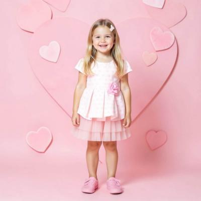 Picture of Beau KiD Girls Summer AOP Heart Print Dress & Headband Set X 2  - Pink