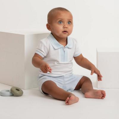 Picture of Caramelo Kids Boys Summer Pique Polo Short Set X 2 - Sky Blue