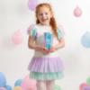 Picture of Caramelo Kids Girls Summer Crafty Tulle & Jersey Graphic Dress With Gift - Rainbow