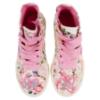 Picture of Lelli Kelly Serena Mid Floral Canvas Boot With Beaded Butterflies - White Fantasy