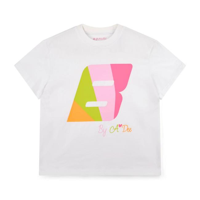 Picture of PRE ORDER Bonini by A* Dee Dynamic Oversized Logo T-Shirt - Bright White Hot Pink