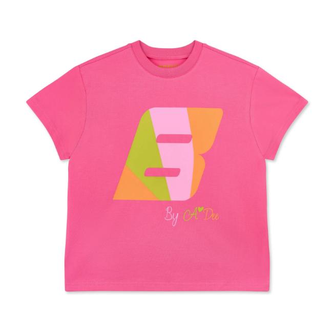 Picture of Bonini by A* Dee Dynamic Oversized Logo T-Shirt - Hot Pink