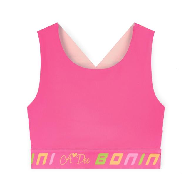 Picture of Bonini by A* Dee Flex Colour Block Crop Top - Hot Pink