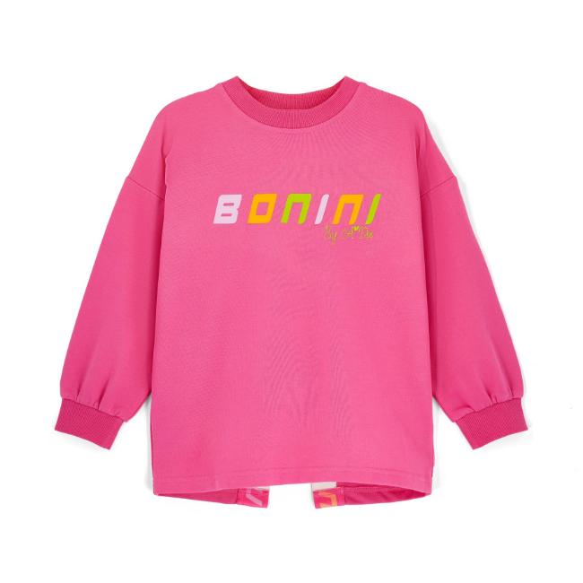 Picture of Bonini by A* Dee Groove Sweatshirt With Tape Detail - Hot Pink