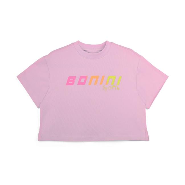 Picture of Bonini by A* Dee Shine Cropped Logo T-Shirt - Lilac Bloom