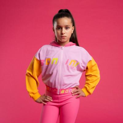 Picture of PRE ORDER Bonini by A* Dee Vibe Colour Block Logo Zipper - Lilac Bloom