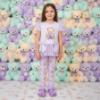 Picture of Giorgio Bambini Girls Bear Tunic Leggings & Hairband Set X 3 - Lilac