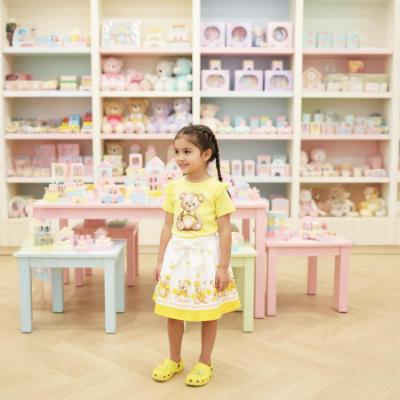 Picture of Giorgio Bambini Girls Bear Top Skirt & Hairband Set X 3 - Lemon White