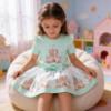 Picture of Giorgio Bambini Girls Diamante Castle Top Skirt & Hairband Set X 3 - Mint
