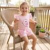 Picture of Giorgio Bambini Girls Cupcake Top Ruffle Shorts & Hairband Set X 3 - Pink