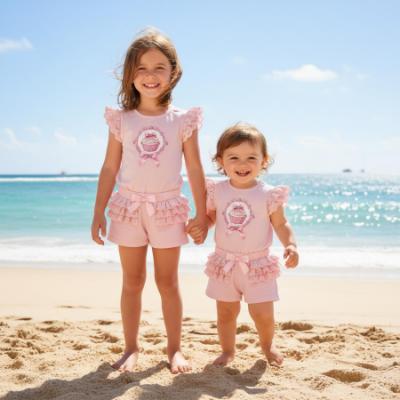 Picture of Giorgio Bambini Girls Cupcake Top Ruffle Shorts & Hairband Set X 3 - Pink