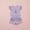 Picture of Giorgio Bambini Girls Cupcake Top Ruffle Shorts & Hairband Set X 3 - Lilac