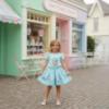 Picture of Giorgio Bambini Girls Diamante Cup Cake Top Skirt & Hairband Set X 3 - Mint