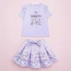 Picture of Giorgio Bambini Girls Diamante Carousel Top Skirt & Hairband Set X 3 - Lilac