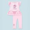 Picture of Giorgio Bambini Girls Diamante Carousel Tunic Leggings & Hairband Set X 3 - Pink
