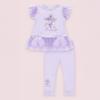 Picture of Giorgio Bambini Girls Diamante Carousel Tunic Leggings & Hairband Set X 3 - Lilac