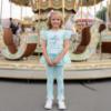 Picture of Giorgio Bambini Girls Diamante Carousel Tunic Leggings & Hairband Set X 3 - Mint