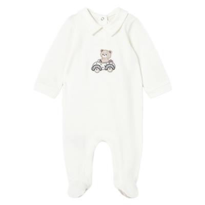 Picture of Mayoral Newborn Baby Boys Summer Set of Teddy Onesies  X 2 - Ivory Beige