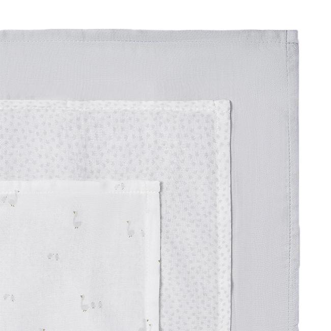Picture of Mayoral Newborn Duck Print Bamboo Muslins X 3 sets - Beige Grey