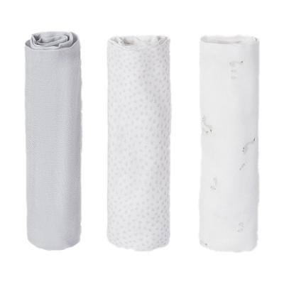 Picture of Mayoral Newborn Duck Print Bamboo Muslins X 3 sets - Beige Grey