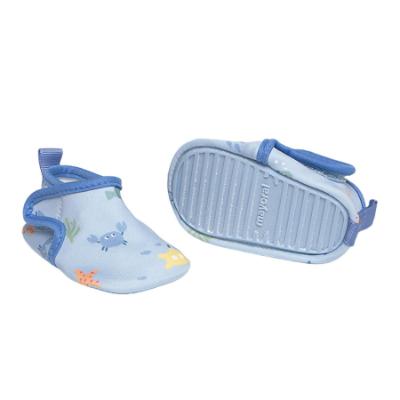 Picture of Mayoral Newborn Boys Sealife Lycra Easy On Booties - Blue Multi