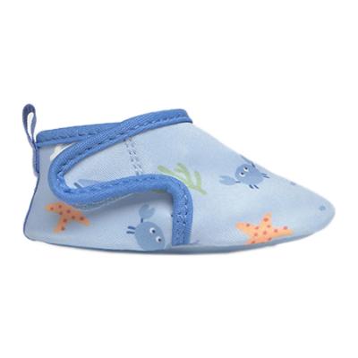Picture of Mayoral Newborn Boys Sealife Lycra Easy On Booties - Blue Multi