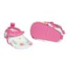 Picture of Mayoral Newborn Girls Floral Hawaii Lycra Easy On Booties - Aqua Fuchsia Multi