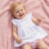 Picture of Deolinda Baby Girls Confetti Smocked Polka Bloomer Set X 2 - White Pink