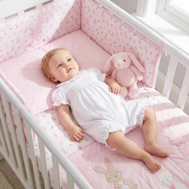 Picture of Deolinda Baby Girls Confetti Smocked Bodice Polka Romper - White Pink