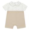 Picture of Deolinda Baby Boys Biscuit Print Bodice Romper - Cream Beige