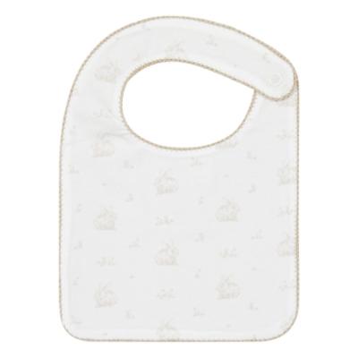 Picture of Deolinda Baby Boys Biscuit Bunny Print Bib - Cream Beige