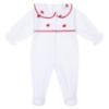 Picture of Deolinda Baby Girls Pavlova Front Opening Strawberry Babygrow In Gift Box - White Red