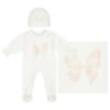 Picture of Deolinda Chic Baby Girls Linda Collection Blanket Sleepsuit & Hat Set X 3 - Ivory Pink