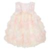 Picture of Deolinda Chic Girls Linda Dress With Tulle Flowers - Pink Ivory