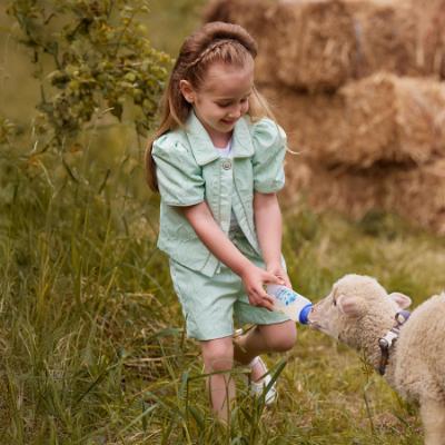 Picture of Deolinda Chic Girls Linda Crown Top Shorts & Jacket Set X 3 - White Mint