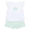 Picture of Deolinda Chic Girls Linda Crown Top Shorts & Jacket Set X 3 - White Mint