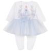 Picture of Sofija Baby Arabella Collection Skirted Babygrow - White Blue