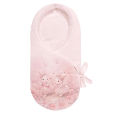 Picture of Sofija Baby Nel Collection Padded Baby Nest With Tulle Ruffles - Dark Pink