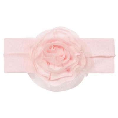 Picture of Sofija Baby Nel Soft Headband With 3D Tulle Flower - Dark Pink