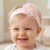 Picture of Sofija Baby Nel Soft Headband With 3D Tulle Flower - Dark Pink