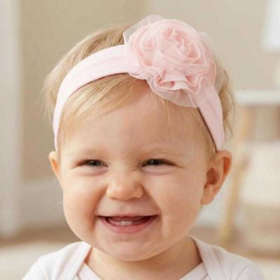 Picture of Sofija Baby Nel Soft Headband With 3D Tulle Flower - Dark Pink