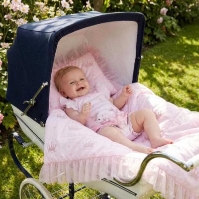 Picture of Sofija Baby Nel Collection Bunny Print Muslin Romper - Dark Pink