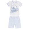 Picture of Sofija Baby Rayan Collection Bear & Train Print  Shorts Set X 2  - Pale Blue